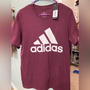 Adidas Burgundy Red Amplifier Tee Shirt L